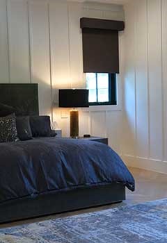 Custom Blackout Blinds, Rinconada Bedroom