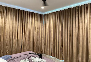 Custom Heavy Drapes for Media Room, Campbell CA